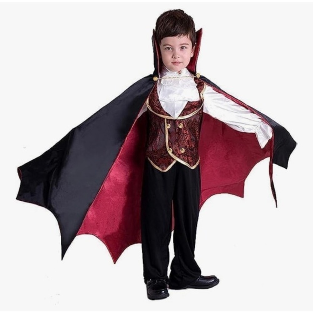 NEW Spooktacular Creations Size 3T Vampire Costume  Kids Red Black Halloween